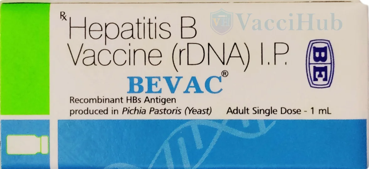 BEVAC ADULT Recombinant Hepatitis B Vaccine by Biological E Box Label