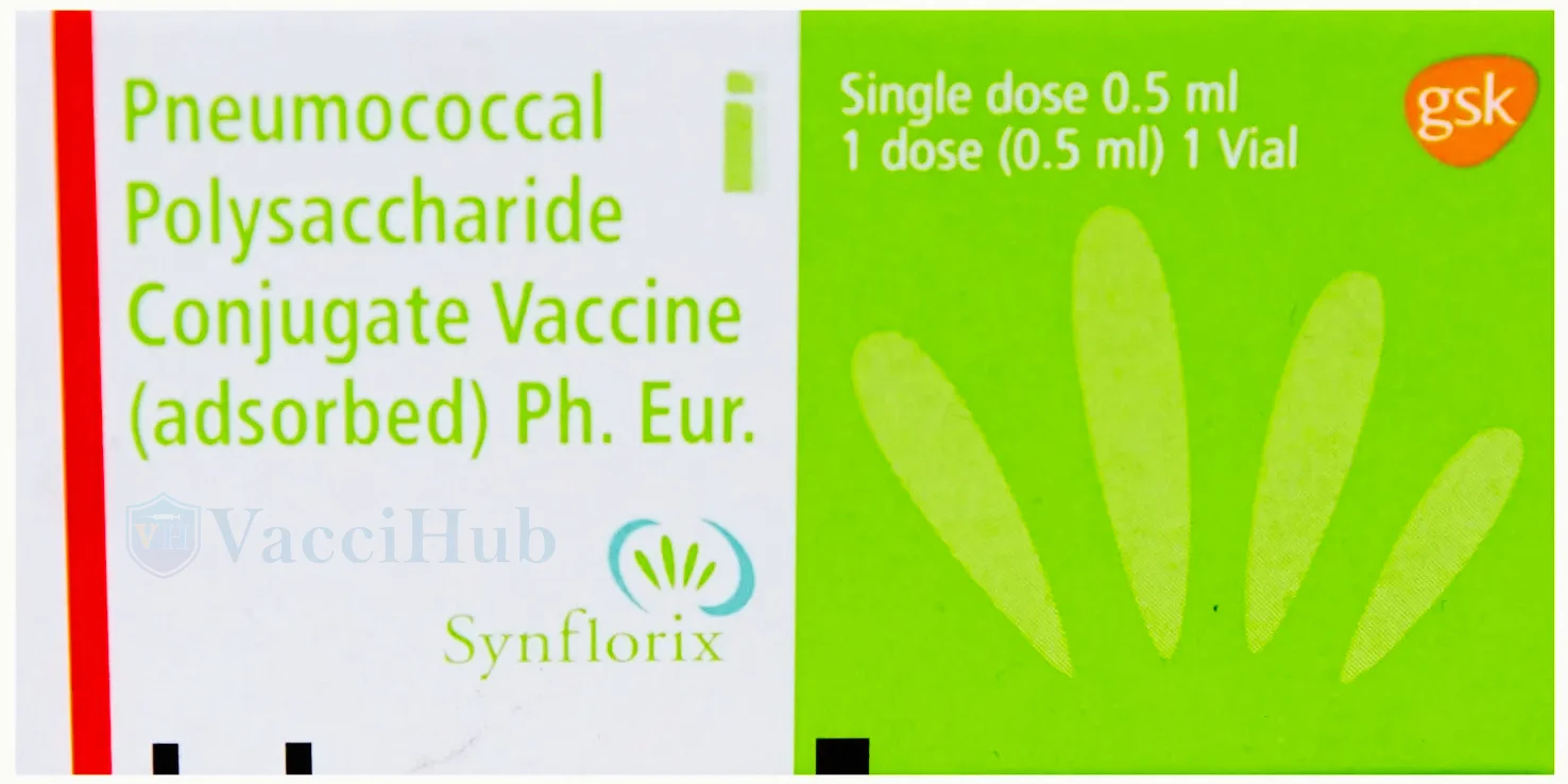 Synflorix Pneumococcal Polysaccharide Conjugate Vaccine 10-Valent by GSK – Box Front with VacciHub watermark