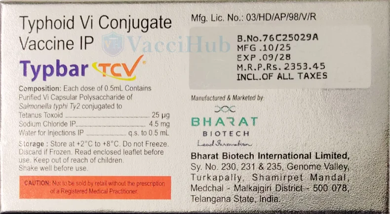 Typbar TCV pack back