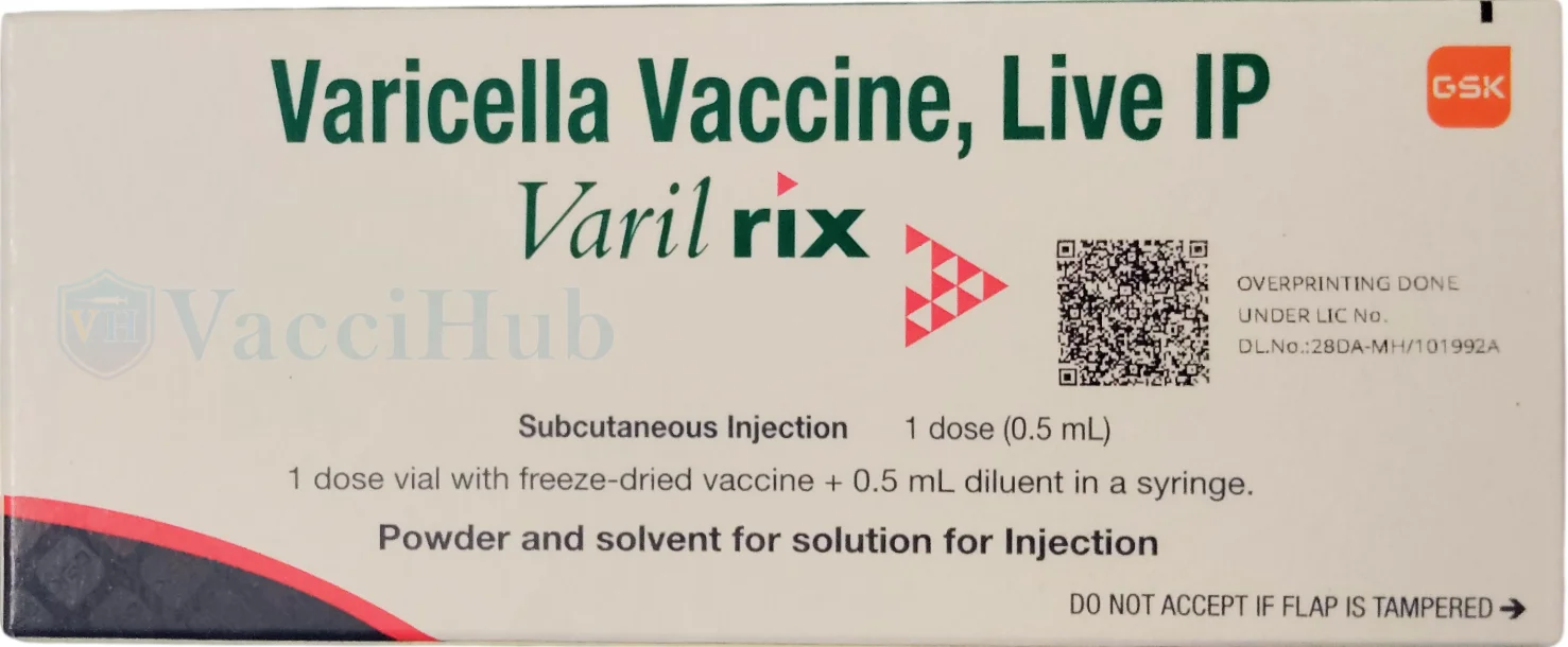 VARILRIX Varicella Vaccine Box/Label by GSK