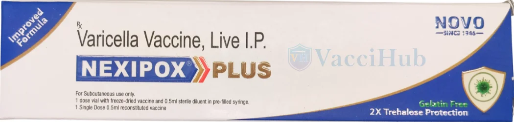 NEXIPOX PLUS Varicella Vaccine Live IP Box Label