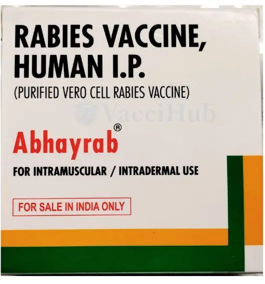 ABHAYRAB Purified Vero Cell Rabies Vaccine by Human Biologicals Institute Box Label