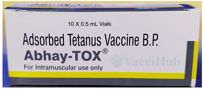 ABHAY TOX 0.5ML Adsorbed Tetanus Toxoid Vaccine by IIL Box Label