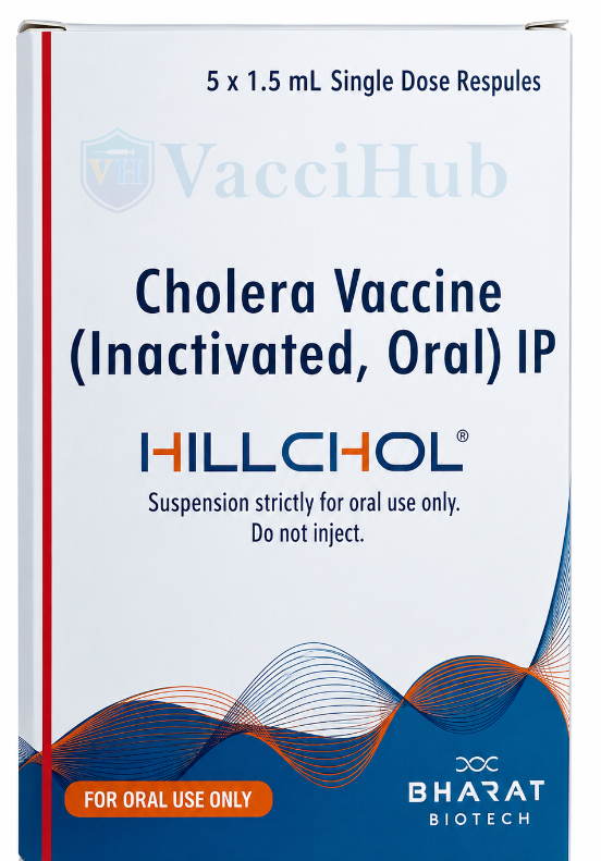 HILLCHOL Cholera Vaccine Inactivated Oral by Bharat Biotech Box Label